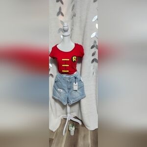 Wallflower The Fearless Curvy Super High Rise Shorty Shorts Size: 14W